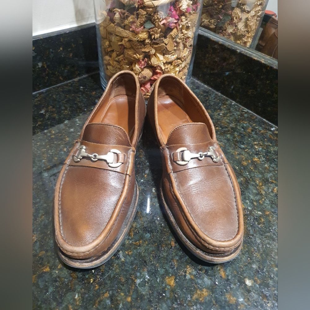 Mens Allen Edmonds Brown Arezzo Loafers Size 10.5 D Made In Italy